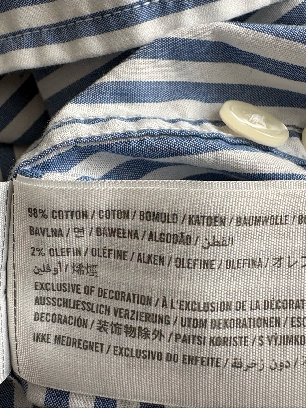 Abercrombie & Fitch Blue and White Striped Button-Down Shirt - Picture 5 of 8